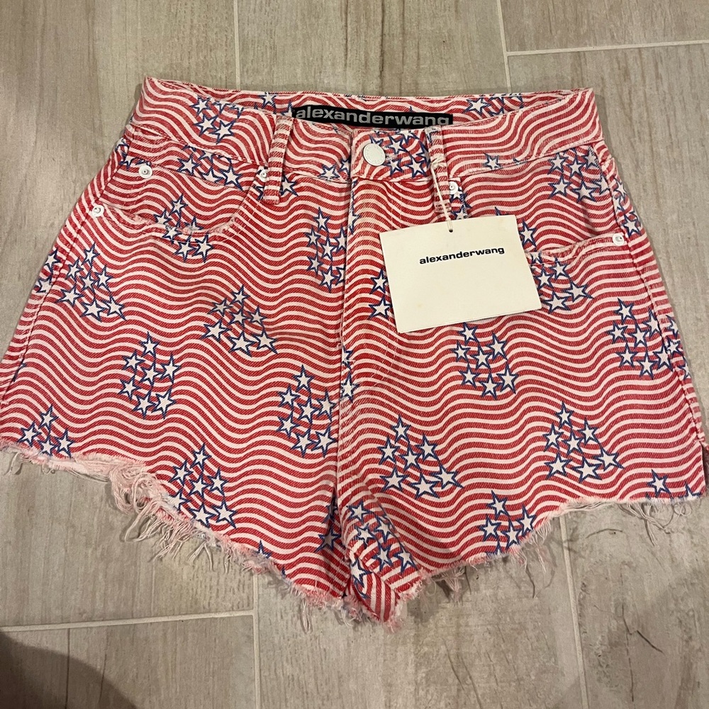 NWT Alexander Wang Stars and Stripes Shorts